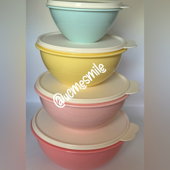 Tupperware Pastel Colors Wonderlier (4) Bowl Set - Picture 3 of 5